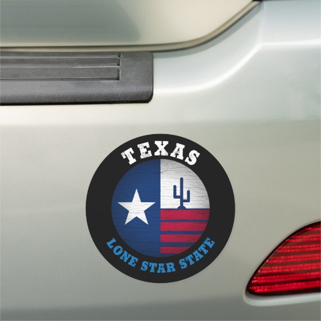 TEXAS LONE STAR STATE FLAG CAR MAGNET (In Situ)