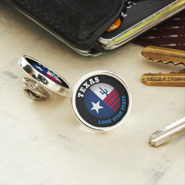 Texas Lone Star Flag Label Pin 