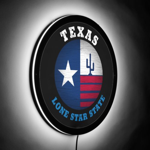 TEXAS LONE STAR STATE FLAG LED SIGN