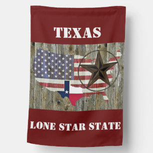 Texas Lone Star State Flag Map