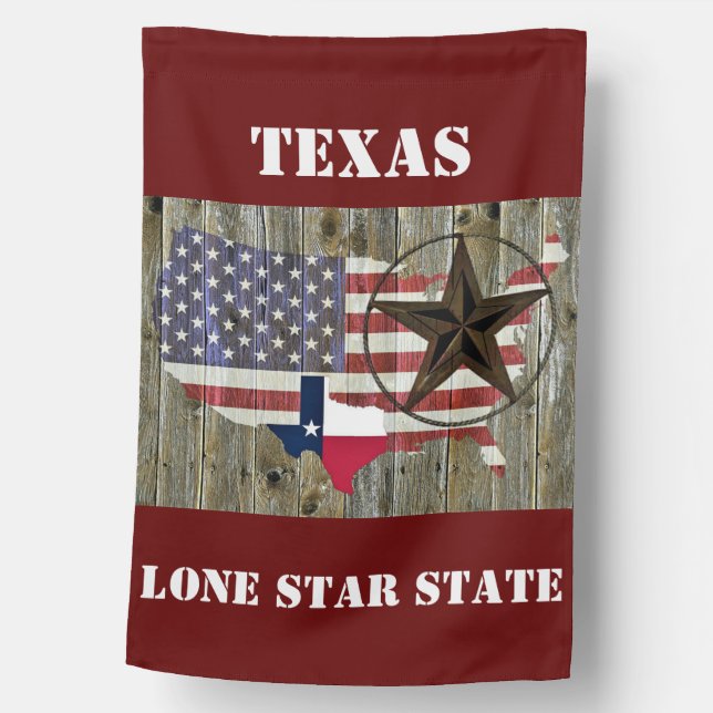 Texas Lone Star State Flag Map (Front)