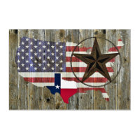 Texas Lone Star State Flag Map