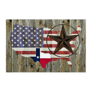 Texas Lone Star State Flag Map Acrylic Print