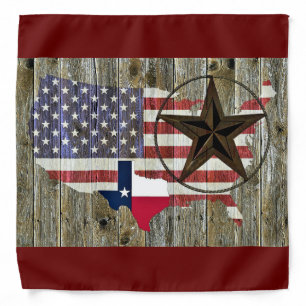 Texas Lone Star State Flag Map Bandana