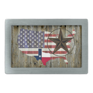 Texas Lone Star State Flag Map Belt Buckle