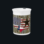 Texas Lone Star State Flag Map Beverage Pitcher<br><div class="desc">Texas Pride</div>