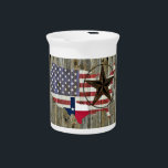 Texas Lone Star State Flag Map Beverage Pitcher<br><div class="desc">Texas Pride</div>