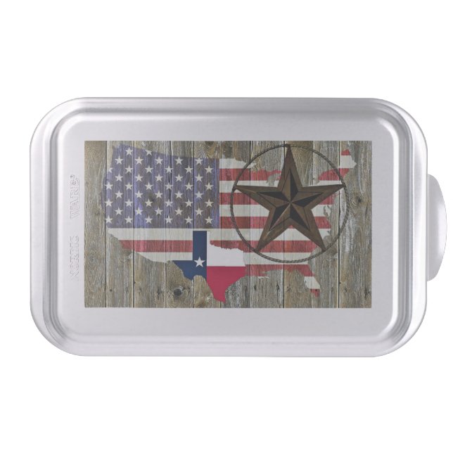 Texas Lone Star State Flag Map Cake Pan (Front)