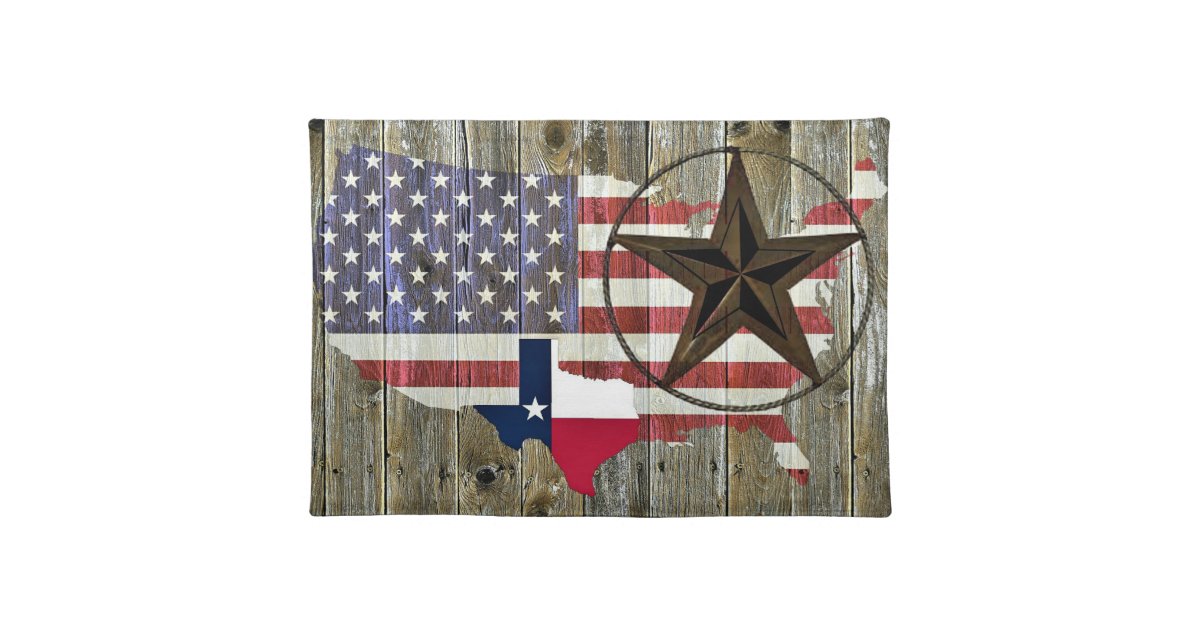 Texas Lone Star State Flag Map Cloth Placemat | Zazzle