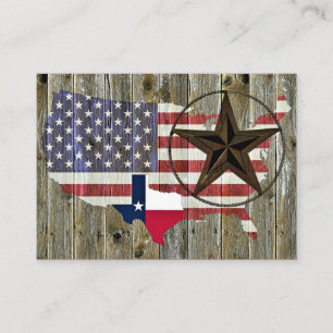Texas Lone Star State Flag Map Enclosure Card