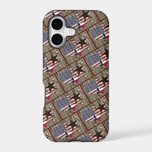 Texas Lone Star State Flag Map Iphone Case (Back)