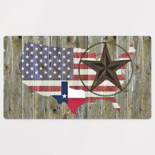 Texas Lone Star State Flag Map Labels