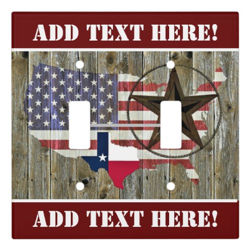 Texas Lone Star State Flag Map Light Switch Cover