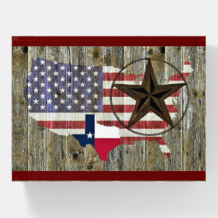 Texas Lone Star State Flag Map Paperweight