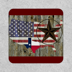 Texas Lone Star State Flag Map Patch
