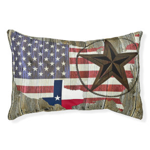 Texas Lone Star State Flag Map Pet Bed