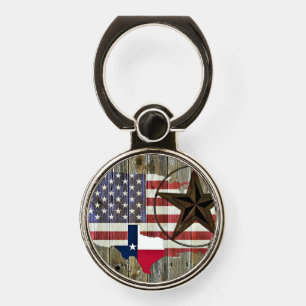 Texas Lone Star State Flag Map Phone Ring Stand