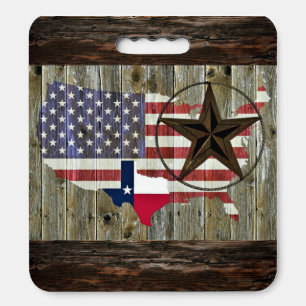 Texas Lone Star State Flag Map Seat Cushion