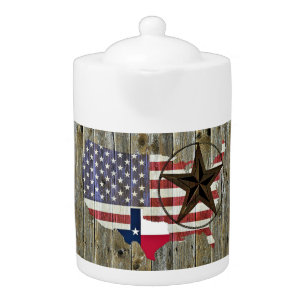 Texas Lone Star State Flag Map Teapot