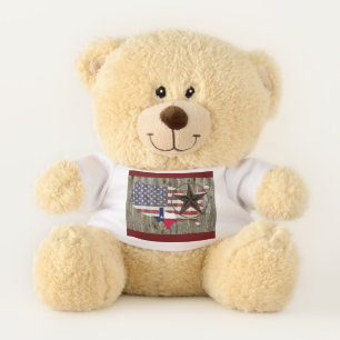 Texas Lone Star State Flag Map Teddy Bear