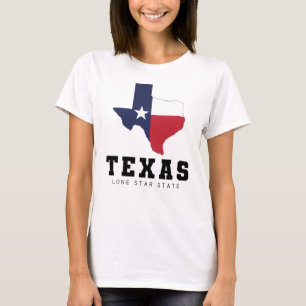 Texas, Lone Star State, Flag Map Women's White T-Shirt