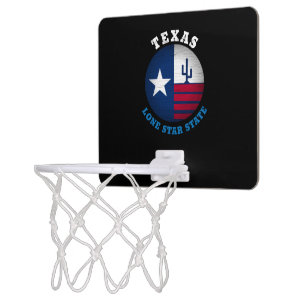 TEXAS LONE STAR STATE FLAG MINI BASKETBALL HOOP