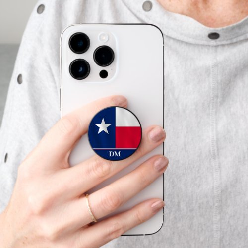 Texas Lone Star State Flag Monogram PopSocket