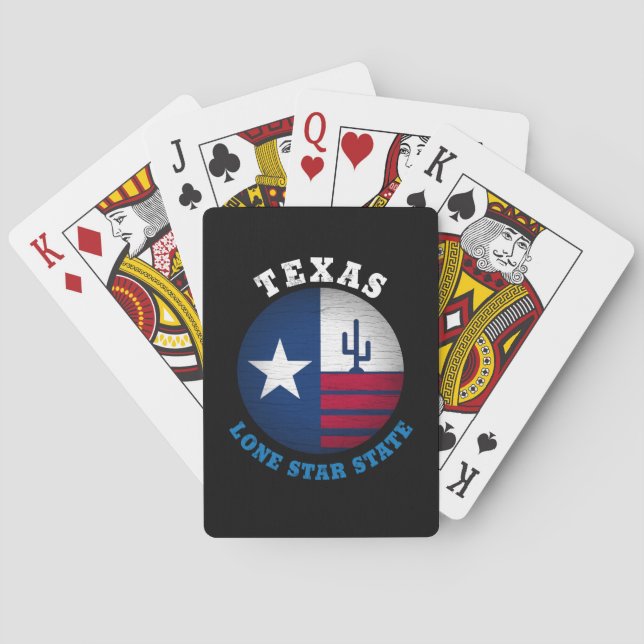 TEXAS LONE STAR STATE FLAG POKER CARDS (Back)