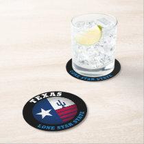 TEXAS LONE STAR STATE FLAG ROUND PAPER COASTER