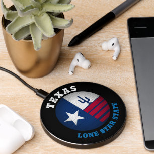 TEXAS LONE STAR STATE FLAG WIRELESS CHARGER