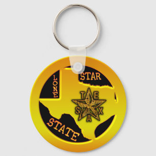 Texas Lone Star State Keychain