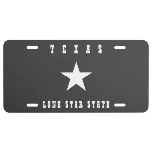 Texas Lone Star State License Plate