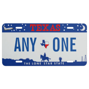 Texas Lone Star State of USA License Plate