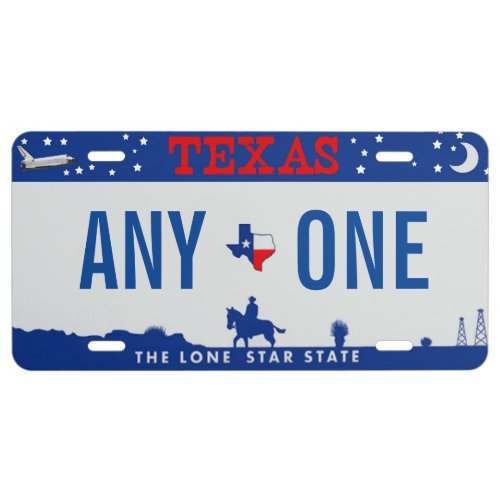 Texas Lone Star State of USA License Plate