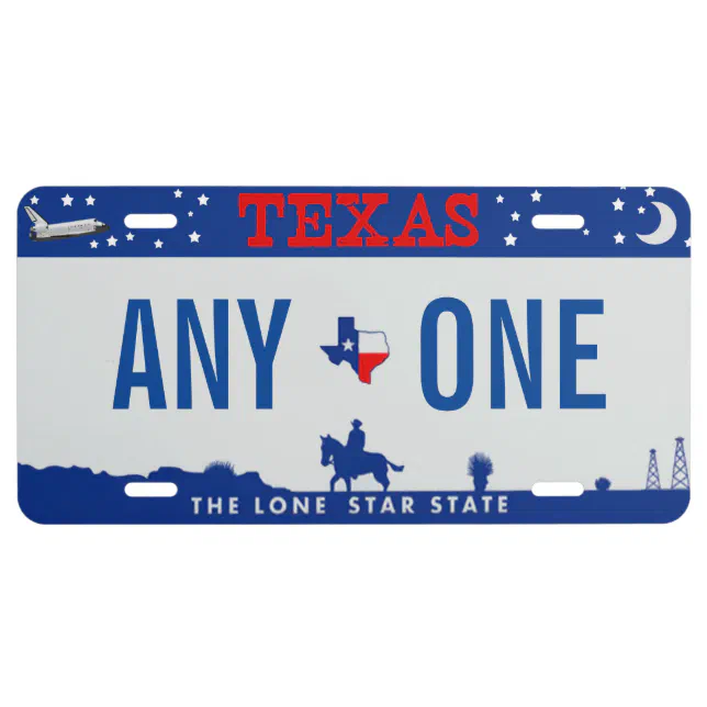 Texas Lone Star State of USA License Plate Zazzle
