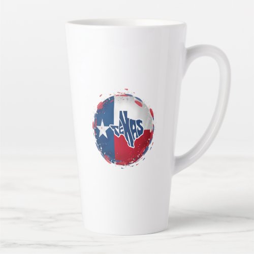 texas Lone star state red white and blue Latte Mug