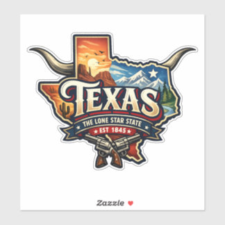 Texas Lone Star State Sticker