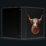 Texas Longhorn 3 Ring Binder<br><div class="desc">moo</div>