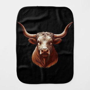 Texas Longhorn Baby Burp Cloth