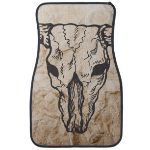 Texas Longhorn Bull Skull Car Floor Mat