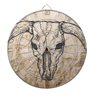 Texas Longhorn Bull Skull Dart Board