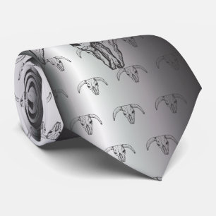 Texas Longhorn Bull Skull Neck Tie