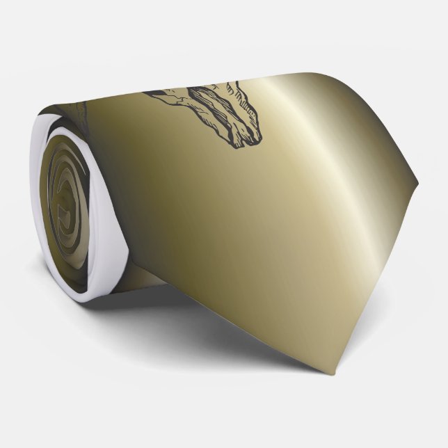 Texas Longhorn Bull Skull Neck Tie (Rolled)