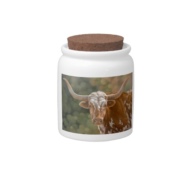 Texas Longhorn Candy Jar (Front)