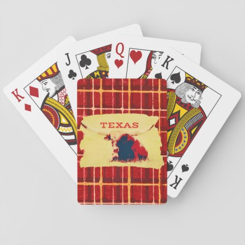 Texas Longhorn Cow Art Playing Cards