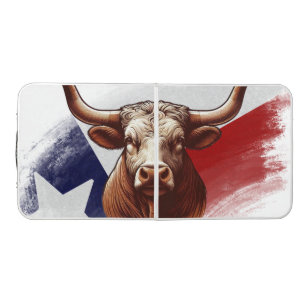 Texas longhorn cow beer pong table