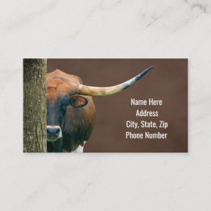 Texas Longhorn Cow Business Cards