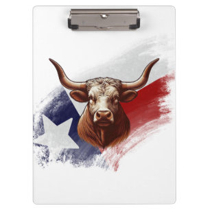 Texas longhorn cow clipboard