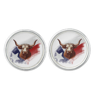 Texas longhorn cow cufflinks
