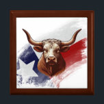 Texas longhorn cow gift box<br><div class="desc">don't mess with Texas</div>
